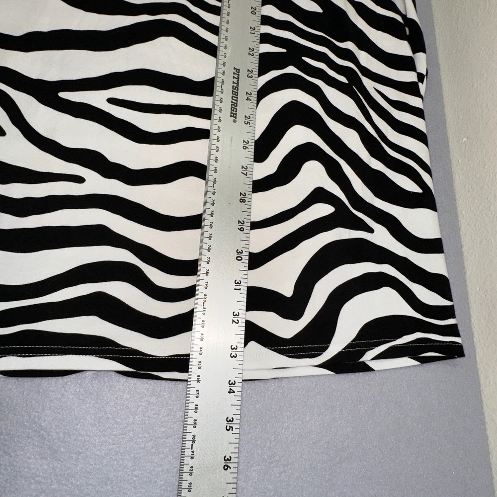 Betsey Johnson Izzy Halter Dress Womens XXL Sonic White Black Zebra NWT $99 - Picture 5 of 9